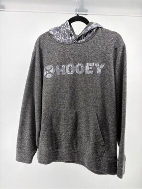 Hooey "Lock-Up" Grey‎ with White Logo Hoody, Men's Size Large